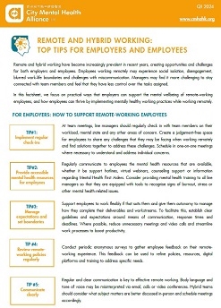 Remote and Hybrid Working Top Tips for Employers and Employees