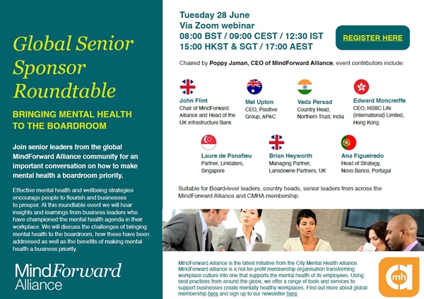 MindForward Alliance senior leader roundtable – Bringing mental health to the boardroom