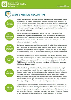 Men’s Mental Health Tips