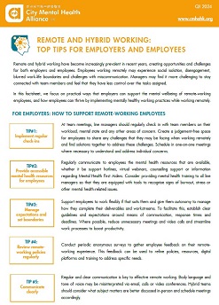 Remote and Hybrid Working; Top Tips for Employers and Employees