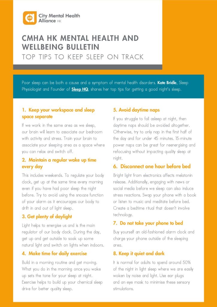 Top Tips to Keep Sleep on Track