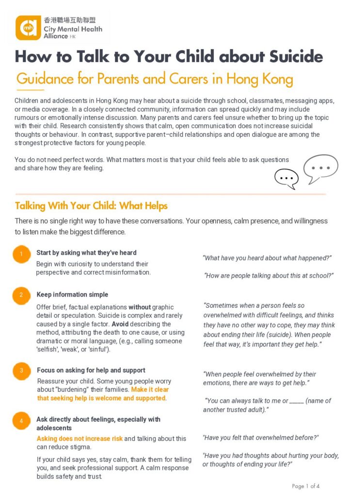 How to Talk to Your Child about Suicide